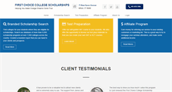 Desktop Screenshot of firstchoicecollegescholarship.com